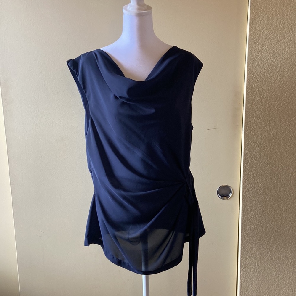H&M Blue Sleeveless Blouse - Size 12